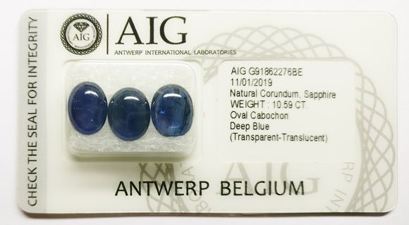 Sapphire 10.59ct AIG Certified