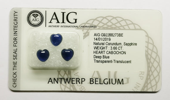 Sapphire 3.66ct AIG Certified