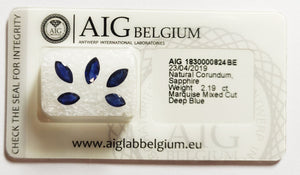 Sapphire 2.19ct AIG Certified