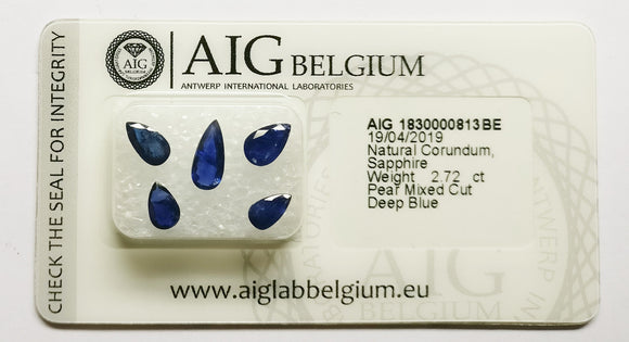 Sapphire 2.72ct AIG Certified