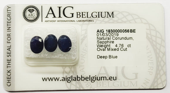 Sapphire 4.76ct AIG Certified