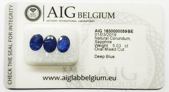 Sapphire 5.03ct AIG Certified