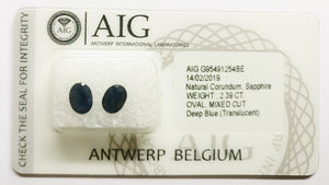 Sapphire 2.39ct AIG Certified