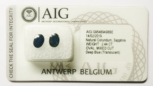 Sapphire 2.44ct AIG Certified