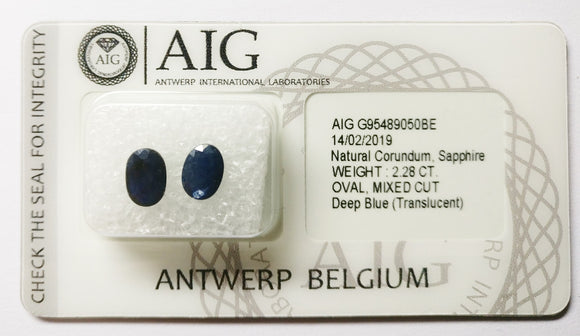 Sapphire 2.28ct AIG Certified