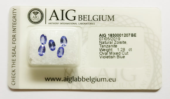 Tanzanite 1.28ct AIG Certified