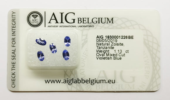 Tanzanite 1.13ct AIG Certified