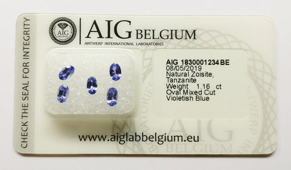 Tanzanite 1.16ct AIG Certified