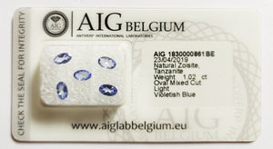 Tanzanite 1.02ct AIG Certified