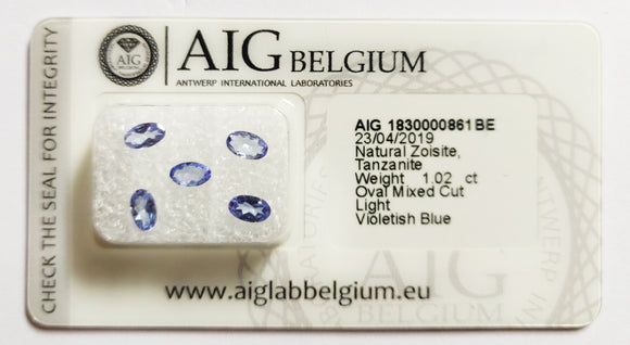 Tanzanite 1.02ct AIG Certified