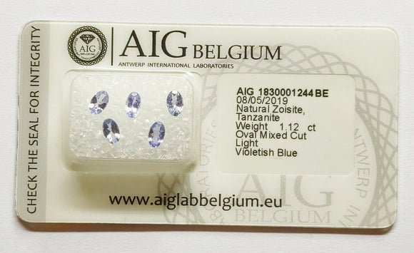 Tanzanite 1.12ct AIG Certified