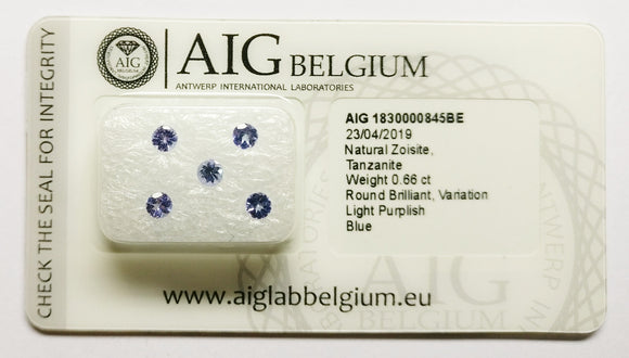 Tanzanite 0.66ct AIG Certified