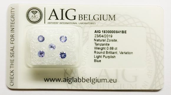 Tanzanite 0.68ct AIG Certified