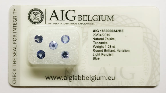 Tanzanite 1.28ct AIG Certified