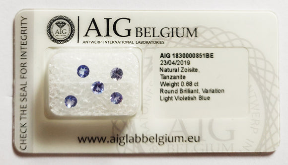 Tanzanite 0.68ct AIG Certified