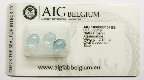 Aquamarine 2.81ct AIG Certified