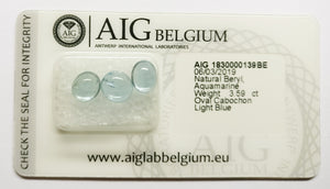 Aquamarine 3.59ct AIG Certified