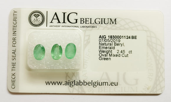 Emerald 2.45ct AIG Certified