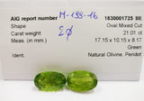 Peridot 21.01ct AIG Certified