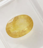 Yellow Sapphire 3.74ct ALGT Certified