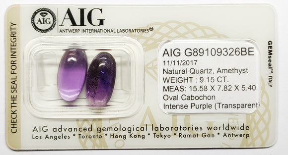 Amethyst 9.15ct AIG Certified