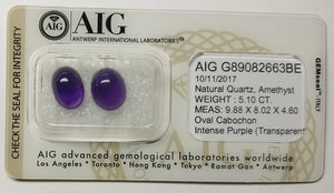 Amethyst 5.10ct AIG Certified