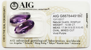 Amethyst 10.98ct AIG Certified