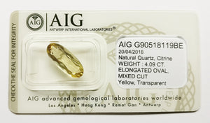 Citrine 4.09ct AIG Certified