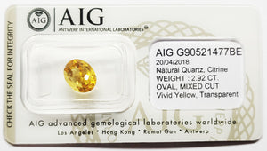 Citrine 2.92ct AIG Certified