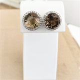 11.10ct Smokey Quartz Earrings