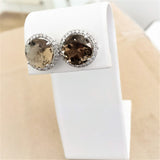 11.10ct Smokey Quartz Earrings