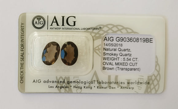 Smokey Quartz 5.54ct AIG Certified