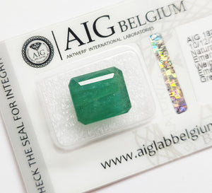 Emerald 8.32ct AIG Certified