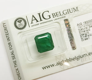 Emerald 4.91ct AIG Certified