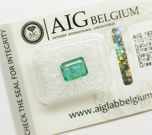 Emerald 1.56ct AIG Certified