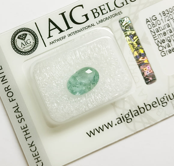 Emerald 1.88ct AIG Certified