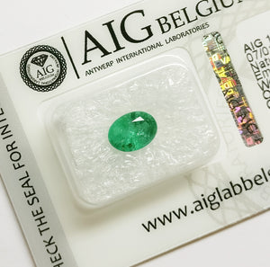 Emerald 1.13ct AIG Certified