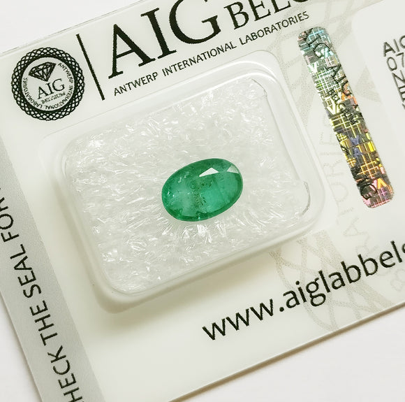 Emerald 1.11ct AIG Certified