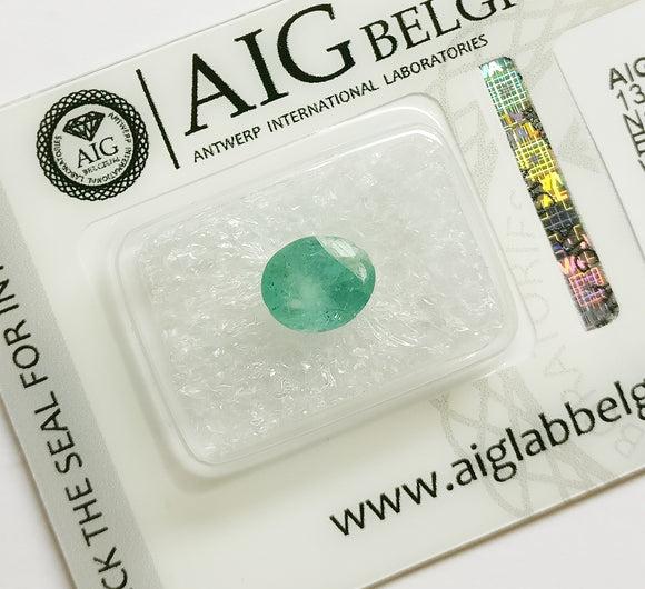 Emerald 1.29ct AIG Certified