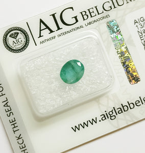 Emerald 1.12ct AIG Certified