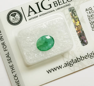 Emerald 1.41ct AIG Certified