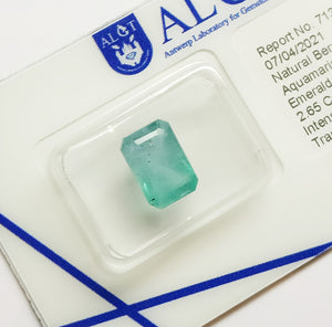 Aquamarine 2.65ct ALGT Certified