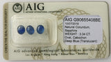 Sapphire 3.34ct AIG Certified