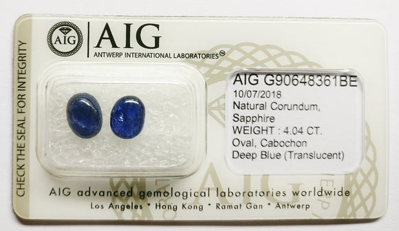 Sapphire 4.04ct AIG Certified