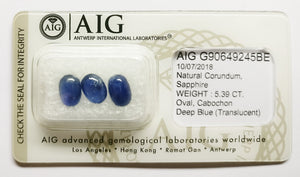 Sapphire 5.39ct AIG Certified