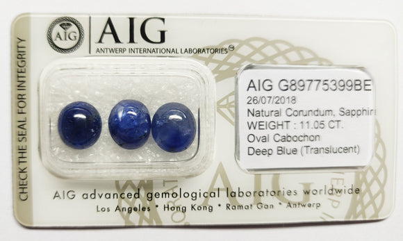 Sapphire 11.05ct AIG Certified