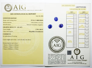 Sapphire 5.78ct AIG Certified