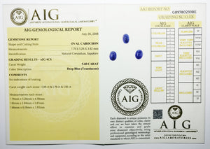 Sapphire 5.60ct AIG Certified