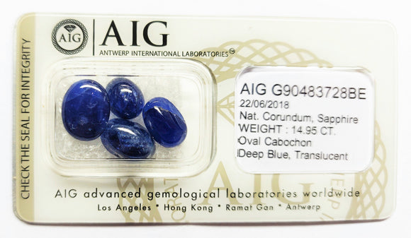 Sapphire 14.95ct AIG Certified