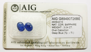 Sapphire 3.04ct AIG Certified